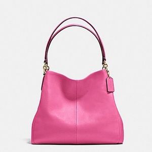 Coach Pebble Leather Phoebe Shoulder Bag Pink